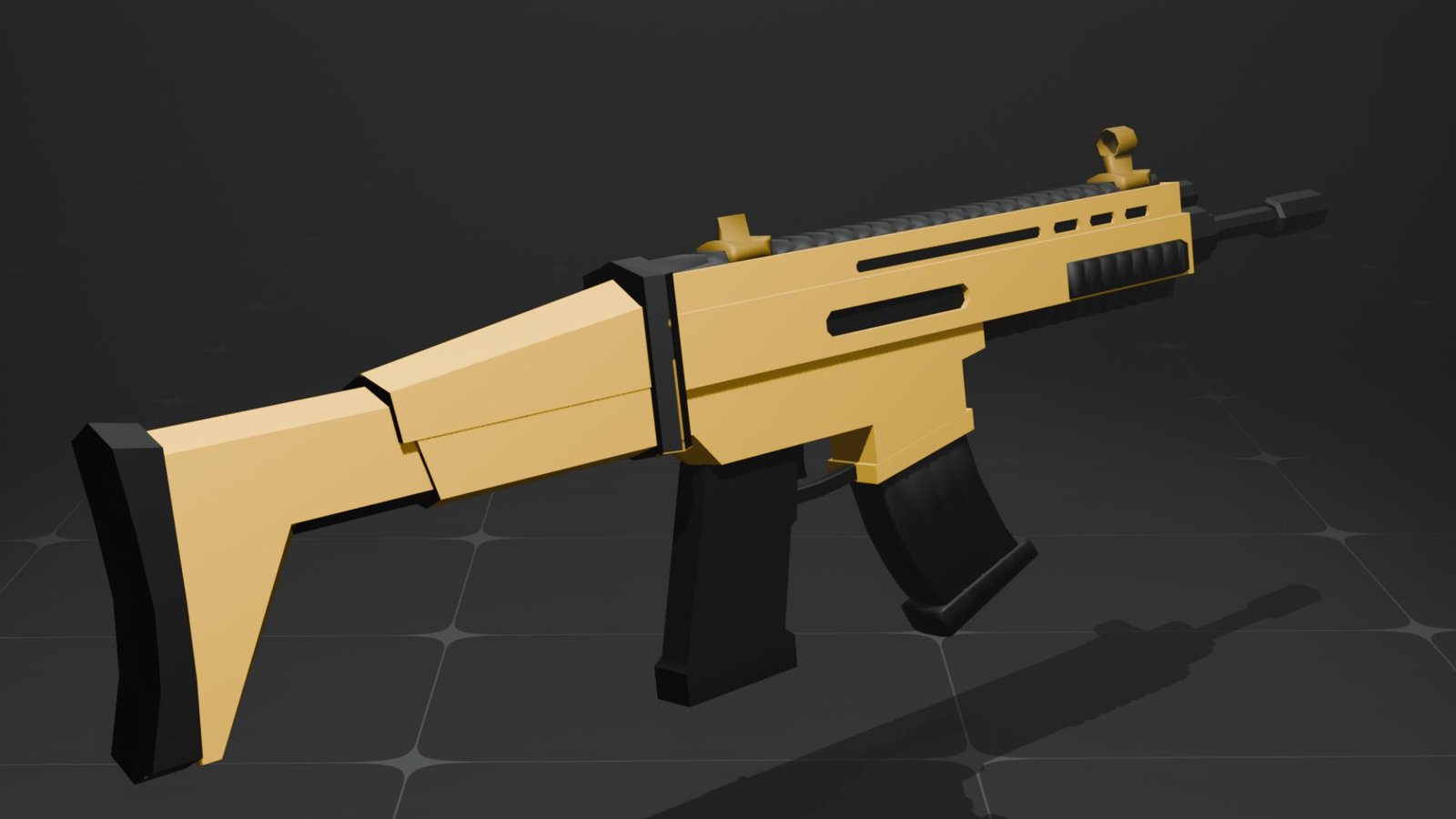 Nerf-style assault rifle render