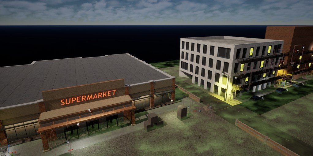 Supermarket sub-level exterior