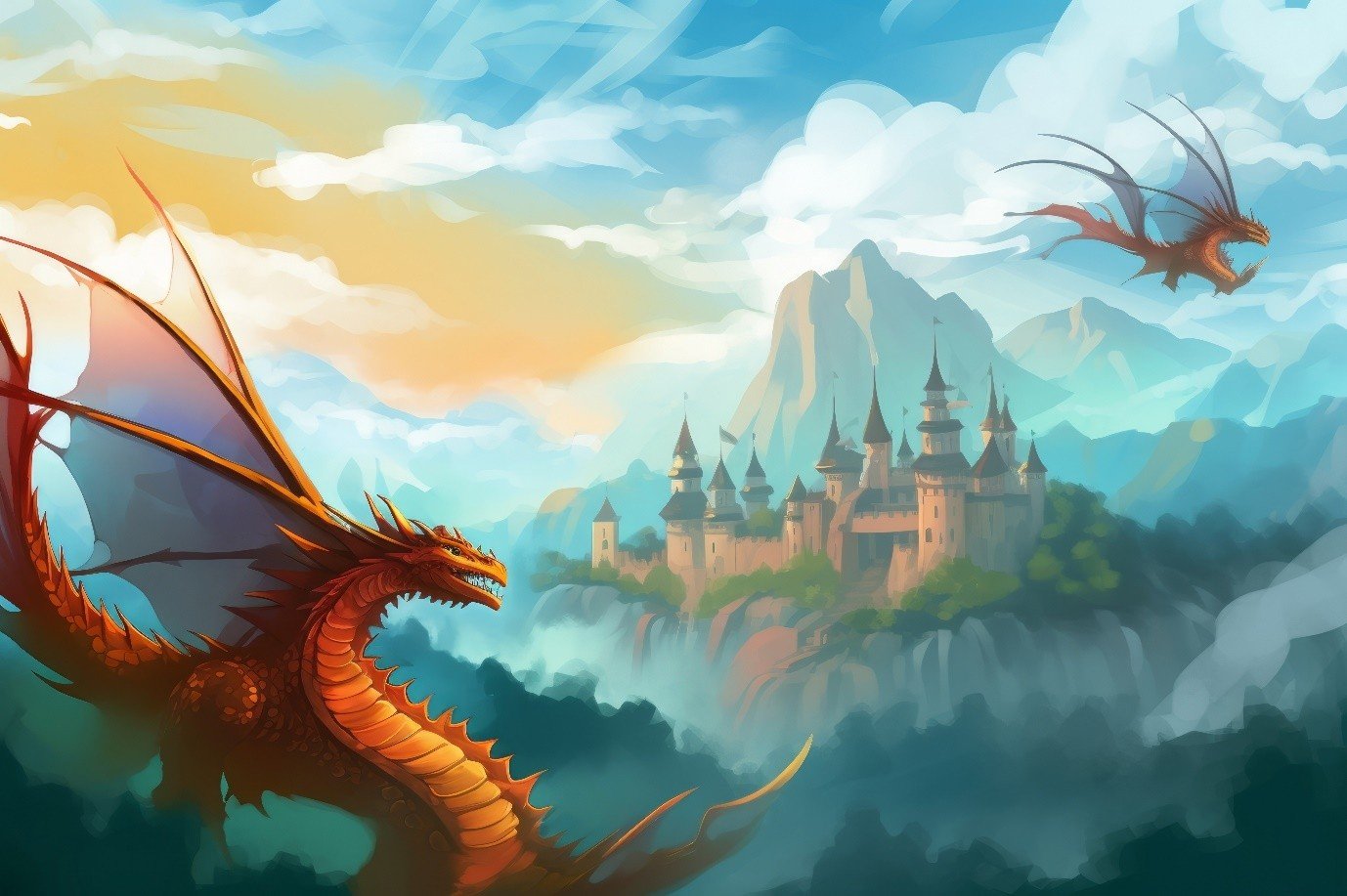 Dragons and Wizards key art